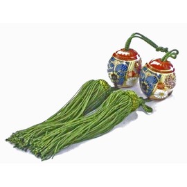 九谷焼【風鎮】青粒＆金花詰 ハート