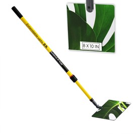 Extend A Vue Telescoping Inspection Mirror - Standard Fiberglass, Lightweight & Durable, 4 ft - 8 ft Pole, 8 x 10 inch Acrylic Mirror