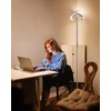 SIBRILLE Silver Floor Lamps for Living Room, Stepless Dimmable Standing