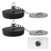 Pack of 2 Bath Plugs, Drain Plugs, Sinks, Drain Plugs, Bathtubs, Plugs for Sink, Sink Plug, Drain Plug, Bathtub, Sink Plug with 40 cm Chain, Bathroom Kitchen
