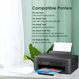 Clorisun 32XL Black Ink Bottle Refill Ink Compatible for HP Smart Tank 5000 7602 6001 5101 7301 7001 Plus 651 551 455 457 450 All-in-One Ink-Tank Printers (3 Black)