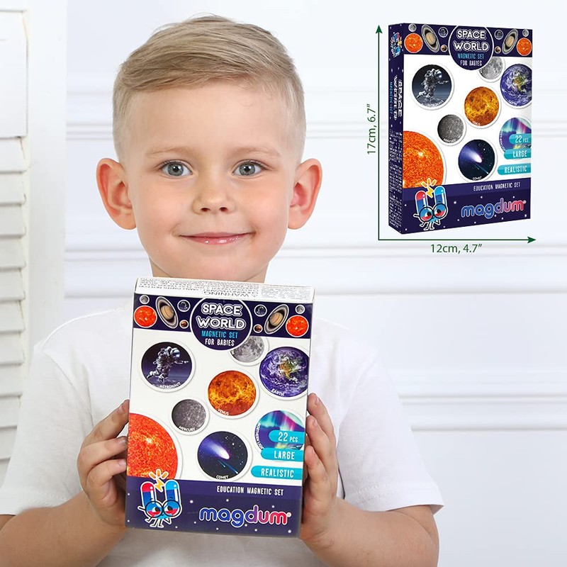 magdum SPACE Photo Solar System Learning Magnets for kids- Planet