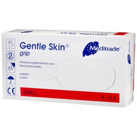 Meditrade 1221GRIP-S Gentle Skin Grip Disposable Glove, Size S, Pack of 100