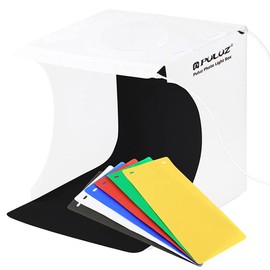 AIMALL Adjustable Mini Photo Studio Light Box with LED Lighting, 6 Backdrops, Portable Foldable Photography Tent Kit for Small Items, USB Powered, 30W