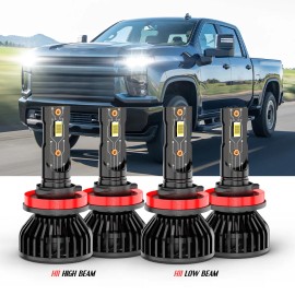 CHUSYYRAY For Nissan Altima 2007-2018 4X LED Headlight Bulbs High&Low Beam Combo Kit 6000K