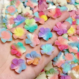 23mm Sugar Plumeria Luminous Charms for DIY and Art Craft - Perfect for Creative Projects flower design:_Light Color Mix_30pcs