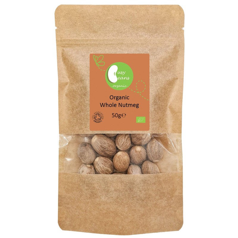 Organic Whole Nutmeg - Certified Organic - by Busy Beans