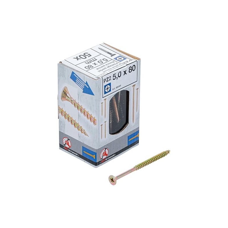 BGS Diy 88049 Multi-Purpose Screws Phillips PZ2 5.0 x 80