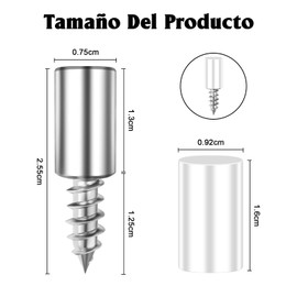 YINGDIHUT 100 Piezas Soporte para Repisas de Pared Pin, Soportes para Estantes Pin, Tornillos Autorroscantes con Funda Antideslizante, Mensulas para Repisa Flotante para Armarios, Guardarropas
