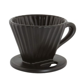 Chantal Lotus Ceramic Pour Over Coffee dripper, 8 Ounce, Matte Black