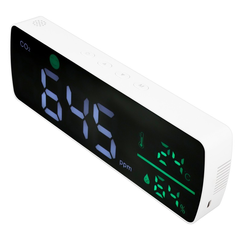 CO2 Monitor High Accuracy Far Infrared Sensor 2000MAH Battery Temperature