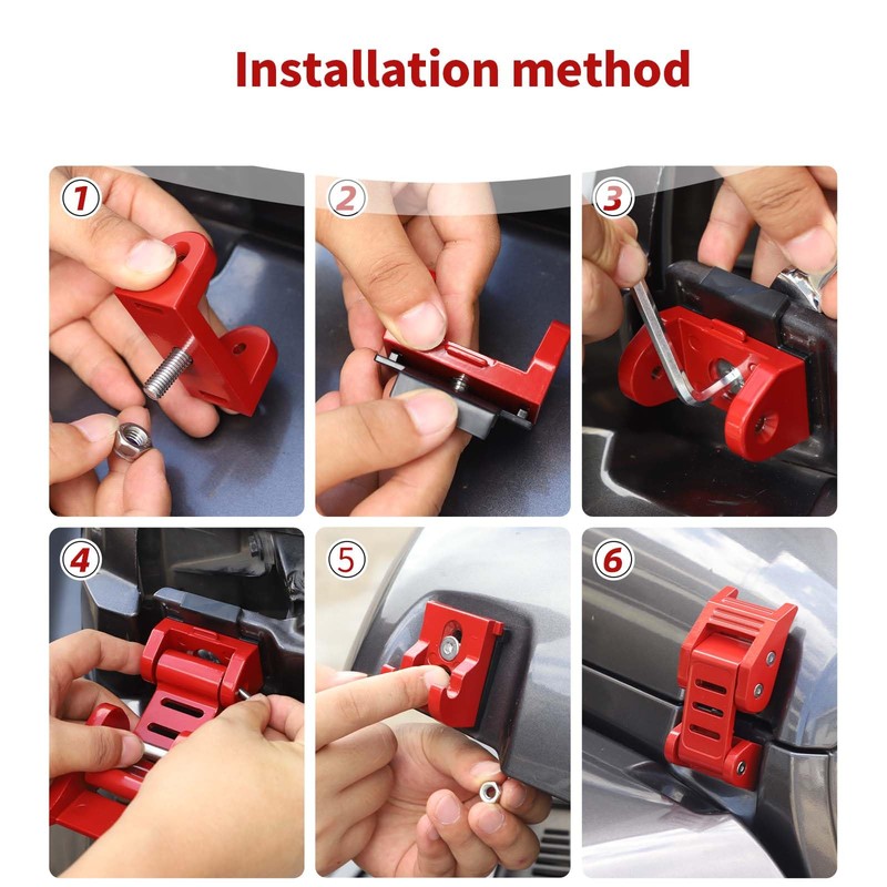 PDKLIN for Jeep Hood Latches Lock Catch Kit for Jeep