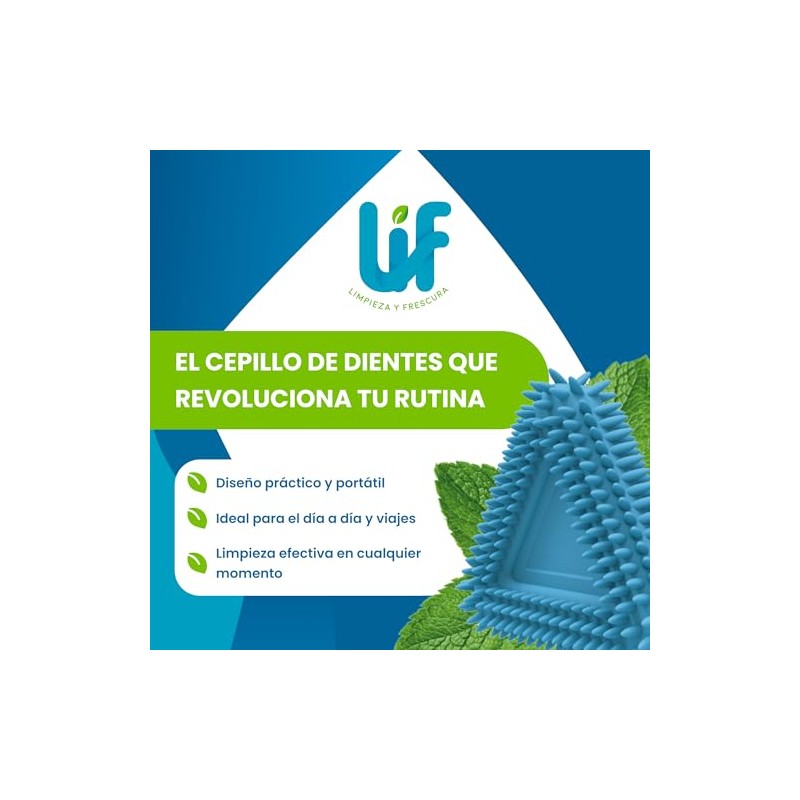 LIF - Cepillo Bucal Masticable Sabor Menta (30 INDIVIDUALES, MENTA)
