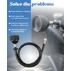 Salon Shampoo Bowl Sprayer Head with Black Rubber Hose, Salon