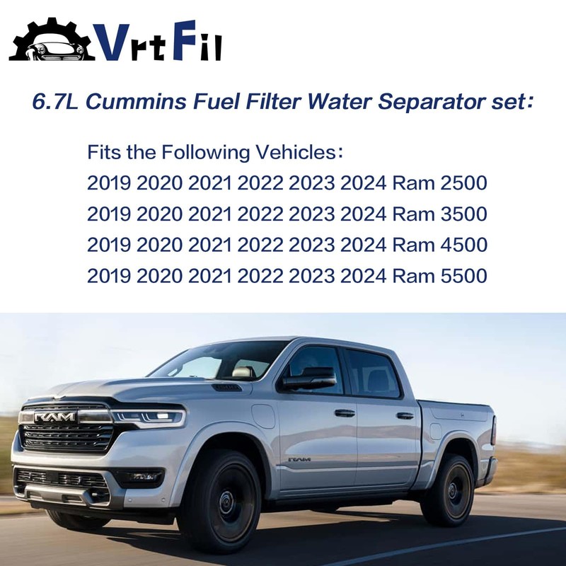 Fuel Filter Water Separator & Oil Filter Set for 2019-2024