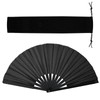 HINGTAI Hand Fan Clack Fan Bamboo Ribs for Line Dance