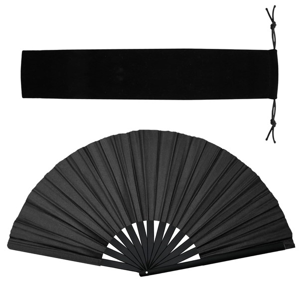 HINGTAI Hand Fan Clack Fan Bamboo Ribs for Line Dance