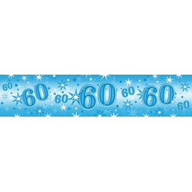 Pioneer Party Blue Foil, 60th Birthday Banner