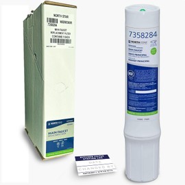 1-PACK NorthStar Main Faucet Filter Original Manufacturer Replacement (7358284) | For North Star NSDW300 Under Sink Water Filtration System Replacement Bundle with Reiminder Sticker