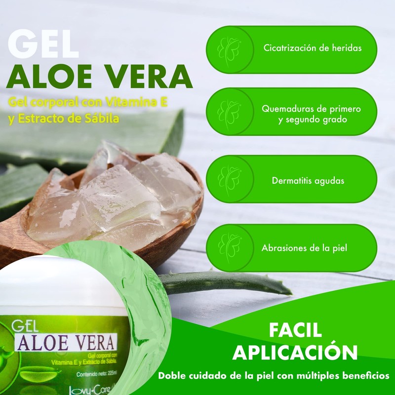 Aloe Vera + Vitamina E y Sábila, Gel After Sun