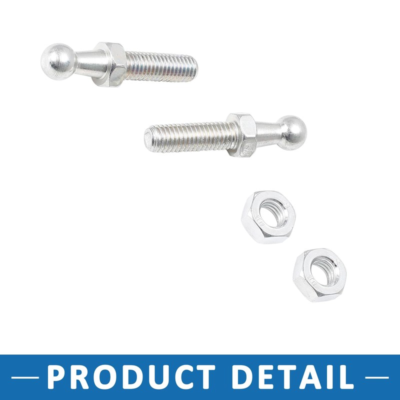 A ABSOPRO Gas Strut Ball Stud 10mm M8x25mm Silver Tone