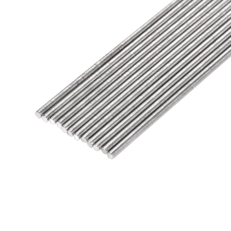 sourcing map Pack of 12 M3 x 300 mm Threaded
