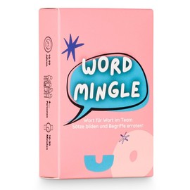 WORD MINGLE - Word for Word in Teamwork, Make Sentences and Guess Terms | Card Game Perfect for Fun Game Evening with Friends & Family