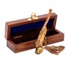 NKlaus 14633 Boatsman Whistle with Chain Antique Brass 12 x