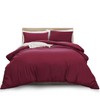 MOONLIGHT20015 Single Duvet Cover Burgundy Solid Soft Single Bedding Duvet