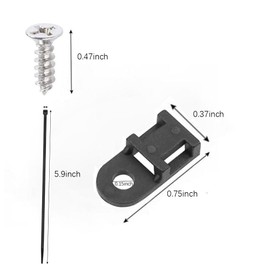 White Cable Zip Tie Mounts Kit-50 Pcs Cable Zip Tie Saddle Type Mounts Base With 50 Pcs 6" Cable Ties and 50 Pcs Tapping Screw, Wire Cable Clips Organizer Holders Clamps