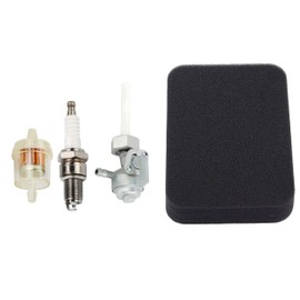 Hippotech Pack of 2 Air Filter Fuel Shutoff Valve Petcock for Generac GP5000 P5500 GP6000E GP6500 GP6500E GP7000 GP7000E GP7500 GP7500 with Spark Plug Fuel Filter