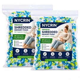 10lbs Shredded Memory Foam Filler for Pillows, Bean Bags & Couch Cushions