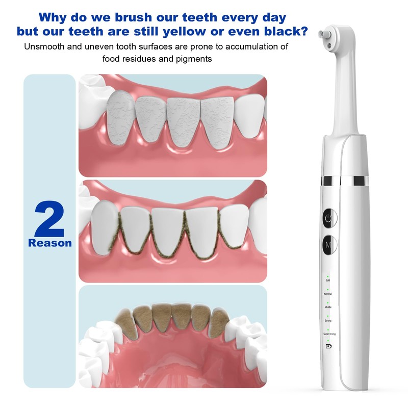 Tooth Polisher,Teeth Polishing Kit for Daily Cleaning,Polishing Then Whitening of