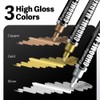 Funcils Liquid Chrome Paint Pen - 4 Dual Tip Mirror