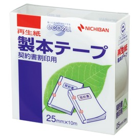 Nichiban BK-2534 Binding Tape, 1.0 in x 32.8 ft (25 mm x 10 m) Roll, For Contract Signs, White