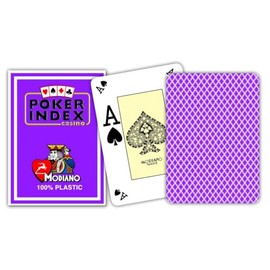 Modiano 100% Plastic - Poker Index - Purple