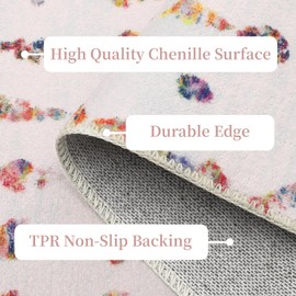 Zacoo Large Area Rug 9x12 Living Room Washable Rugs Rug for Bedroom Vintage Rug Non Slip Carpet Tribal Throw Rugs Stain Resistant Office Rug Classroom Rug 9'x12' Cream/Multi