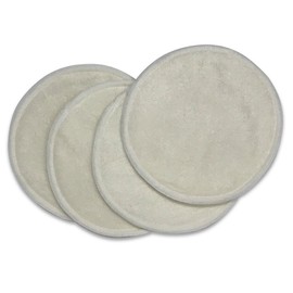 Naked Nursing Tank Bamboo Nursing Pads - Ultra Thin, Absorbent, Washable, Reusable, Leak Proof (2 Pairs) Overnight White