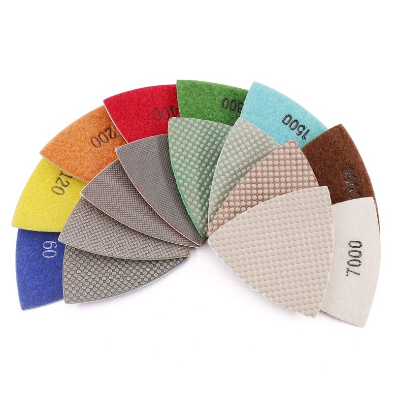 Z-LEAP Triangle Diamond Sandpaper Sheet Discs Sanding Pads for for