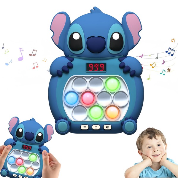 Light Up Pop-it Game Quick Push Bubble Game,Stitch Electronic Poppet