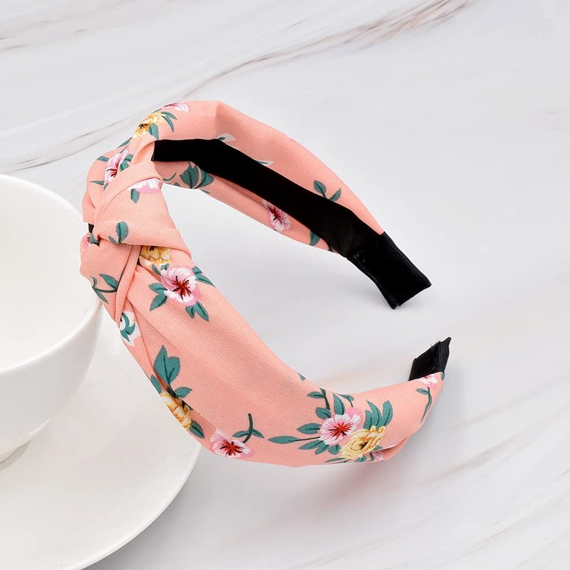 Headbands for Women Wide Solid Color Elastic 6 Packs Mixed