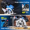 Dong Cheng Cordless Circular Saw 7-1/4-Inch 850W, Cutting Depth 65mm,