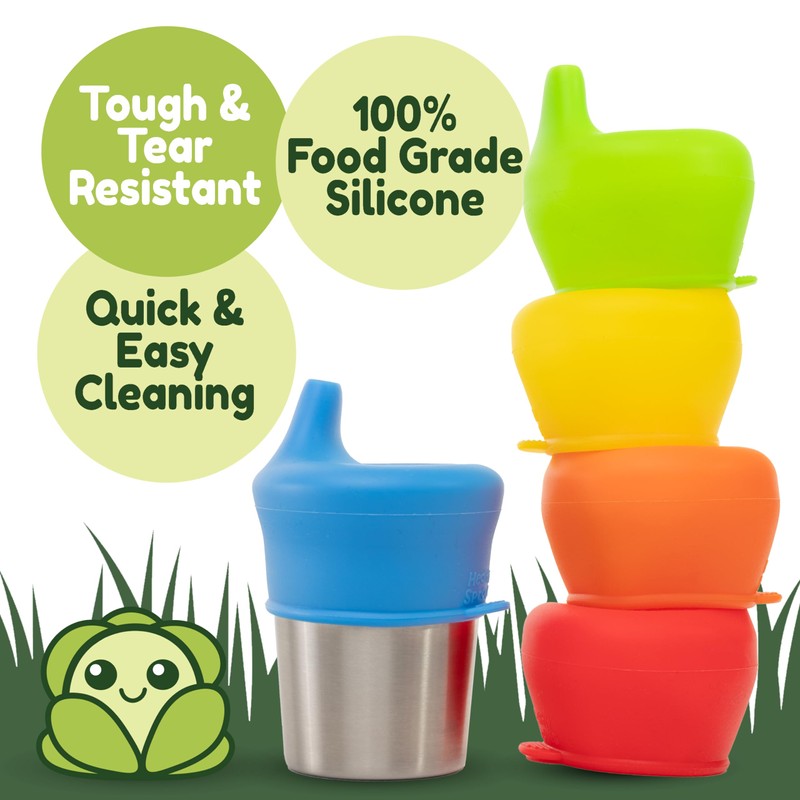 Healthy Sprouts Silicone Sippy Cup Lids - Spill Proof, Fits