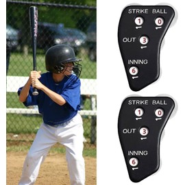 PurYupearl Black 4 Wheel Umpire Indicator, Umpire Counter Clicker, Umpire Clicker Umpire Gear, Baseball Clicker Outs Innings Balls and Strike Clicker for Softball, Referee Uniforms and Apparel
