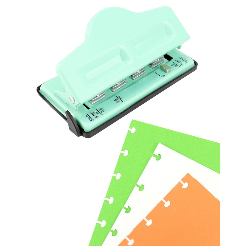 QWORK® Paper Hole Punch for Refillable Notebooks - Fits A4,