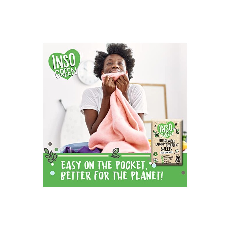 Eco Laundry Detergent Sheets - 80 Loads Laundry Sheets Detergent