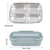Lunch Box 4 Compartments Design 304 Stainless Steel Matching Tableware