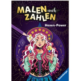 Ravensburger Malen nach Zahlen Hexen-Power - 32 Motive abgestimmt auf handelsübliche Buntstiftsets mit 24 Farben (Stifte nicht enthalten) - Für fortgeschrittene Fans der Reihe