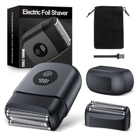 Electric Shavers for Men:Shavers for Men,3 Floating Blades,Extra 1 Shaving Head Gift,Dual Power Flexibility,IPX7 Waterproof,Rechargeable,Portable for Travel Wet/Dry,USB Type C