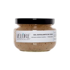 Velure Gel Exfoliante de Coco, Limpiador Facial y Corporal, Eliminador de Células Muertas, Limpieza de Poros